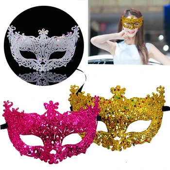 На жените и на женската сексуална маска за лисьих очите, Модерна луксозна венециански маскарадная маска за маскарадните костюми, коледни маски за парти на Хелоуин