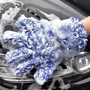 Препарат за измиване на ръкавици с пет пръста от мек коралов руно, впитывающего вода, за почистване на автомобили
