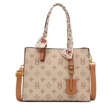 Луксозна марка дамски чанта 2023, новост, голяма простор текстура с принтом в ретро стил, модерна чанта-тоут, чанта през рамо, Вас Gg Cc