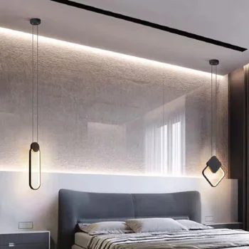 Led окачен лампа в съвременния минималистичном стил за спалнята, прикроватной нощни шкафчета, баня, кухня, трапезария, хол, домашен интериор, окачена лампа