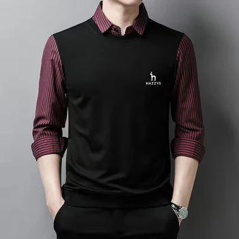 Корейската облекло за голф 2023, есенна мъжки облекла за голф, фалшив 2 броя, връхни дрехи за голф, мъжки облекла за голф, тениски, дрехи за голф, мъжки