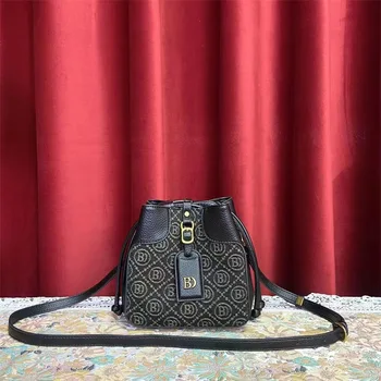 Луксозна марка Реколта кожена чанта-кофа, женствена чанта 2023, Нова деним чанта, чантата, чанти за едно рамо
