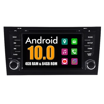 Автомобилна мултимедийна система RoverOne Android 10.0 за Audi A6 C5 S6 RS6 Стерео радио DVD GPS Навигация медии Музикален плейър CarPlay