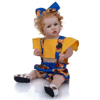 23-Инчов Full Силикон Корпус Reborn Baby Doll С 3D-Рисувани, Нова Кожа, Кукла За най-Малките Момичета, Детска Играчка За Вана За Момичета, Детски Играчки, Подаръци