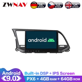 Android 9,0 IPS Екран PX6 DSP За Hyundai ELANTRA 2016 2017 2018 Кола Без DVD GPS Мултимедиен Плеър Главното Устройство Аудио Стерео Радио