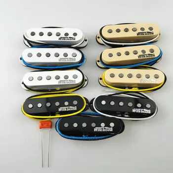 Звукосниматели за електрически китари Wilkinson NELI Ainico5 с една намотка в стила на 60-те години, Китарните части се Прилагат за ST Guitar + Оранжево кондензатор 473 100