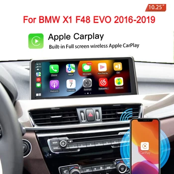 Hualingan Android Auto Apple CarPlay за BMW X1 F48 2016 2017 2018 2019 актуализация 10,25-инчов сензорен екран музикално видео на Google
