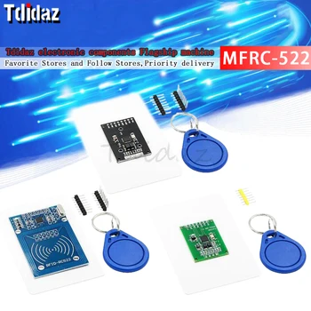 Висококачествен MFRC-522 RC522 RFID NFC Четец на RF Карти IC Индуктивен Модул Сензор За Модул Arduino + S50 NFC Карта + Халка за Ключове NFC