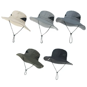 Дамски шапка Boonie с широка периферия, мъжка Спортна шапка за спортове на открито, солнцезащитная шапка за риболов, Пешеходен туризъм, Лов, тренировочная шапка за рибар