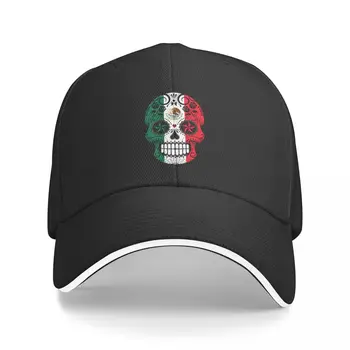 Захарен череп с рози и флага на Мексико, бейзболна шапка, аниме, модни риболовна шапка, шапка за жени, мъже