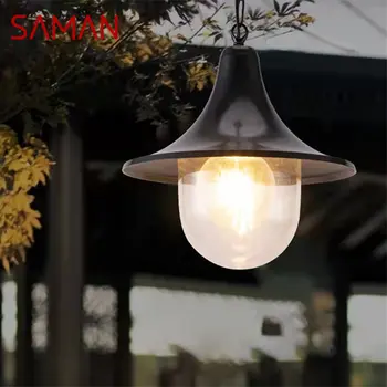 SAMAN открит ретро окачен лампа Съвременна led крушка водоустойчив за украса на дома: коридор