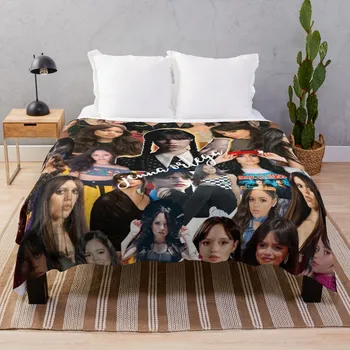 Джена Ортега Разнообразни от най-добрите повтарящи се фотоколлажей Ultimate - 5 Пледов за дивана, тънки летни спално бельо, завивки