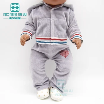 Стоп-моушън облекло модерен спортен костюм с качулка за 43-сантиметровой играчки новородено кукла baby 18-инчовата американска кукла на нашето поколение