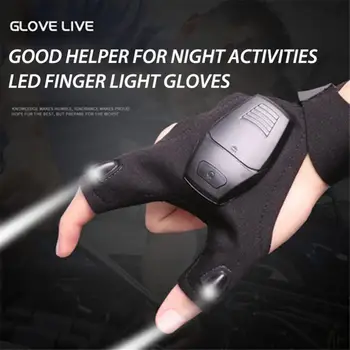 Памучни ръкавици със задно осветяване с Висока еластичност За риболов, къмпинг, разходки, led фенерче, мултифункционален led лампа за пръстите