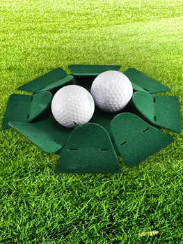 1 бр. Зелена универсална поставка за голф, спортни устройства за кладенци, чаша за стика, тренировъчен инструмент за дупки за голф