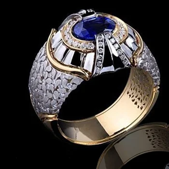 Богемное мъжки пръстен във формата на очите, с цирконием, ретро модерен пръстен за сватбени партита, бижута, аксесоари, подаръци