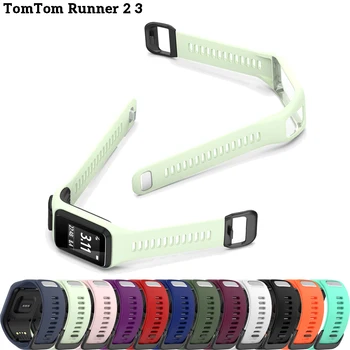 Силиконов взаимозаменяеми каишка за TomTom Runner 2 3 Spark 3 GPS Watch Runner 2 Cardio wristband Аксесоари за гривни