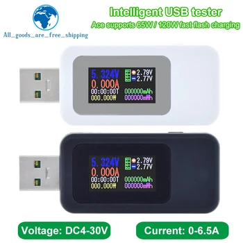 10 в 1 USB Тестер Цифров Волтметър за постоянен ток Amperimetro Измерване на ток, Напрежение Amp Волта Амперметър Детектор Power Bank Индикатор на Зарядното устройство