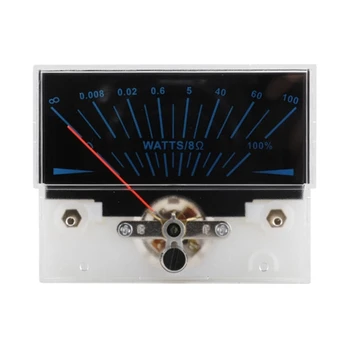Панел зададено измерване на нивото на звука VU 12-16 В синя подсветка за усилвател на мощност