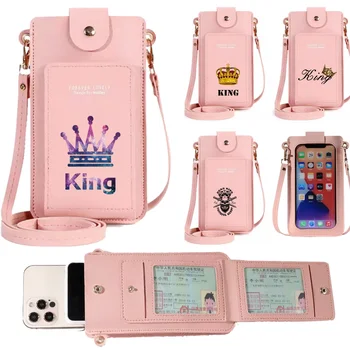 Мини чанта през рамо за телефони, женствена чанта за iPhone 11 Pro Max 8 за Samsung, малки дамски чанти през рамо, чантата за Lg Stylo 4
