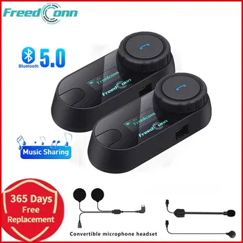 FreedConn Bluetooth Каска, слушалка TCOM SC Мотоциклет Домофонна система, Безжичен мотоциклет главоболие переговорное устройството на LCD Екрана на FM слушалки