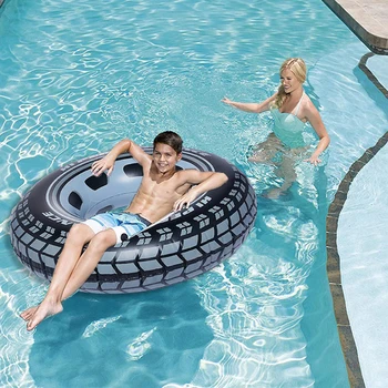 Надувное пръстен за плуване, 90 см, кръгове за плуване в басейн, дизайн на гумите, преносимо оборудване за гмуркане от PVC за лятна плажна партита