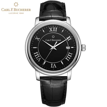 Швейцарски часовник серия CARL F. BUCHERER Pozzi Leidmar прости мъжки часовник мъжки механични часовници