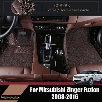 Автомобилни Стелки за Mitsubishi Zinger Fuzion 2016 2015 2014 2013 2012 2011 2010 2009 2008 7 Килими за сядане с Пластове Метална Линия