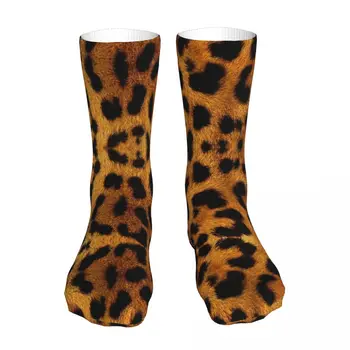 Чорапи с леопардовым модел, мъжки и дамски ежедневни чорапи от полиестер, луди пролетно-летни чорапи за есен-зима, подарък
