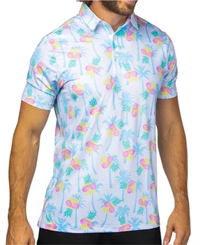 sunday swagger Мъжки модни риза с къси ръкави с принтом, лятна градинска риза за голф с къс ръкав, картинг ежедневни тениска F4, ежедневни дива