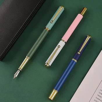 Благородна нова оцветен метална писалка Моранди с тънки мастило 0,5 мм, Отлично перо за писане, Бизнес офис-канцеларски материали
