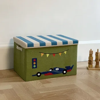 Сгъваема кутия за съхранение на детски играчки, моющаяся кошница за съхранение, мультяшная кошница за дрехи за дрехи